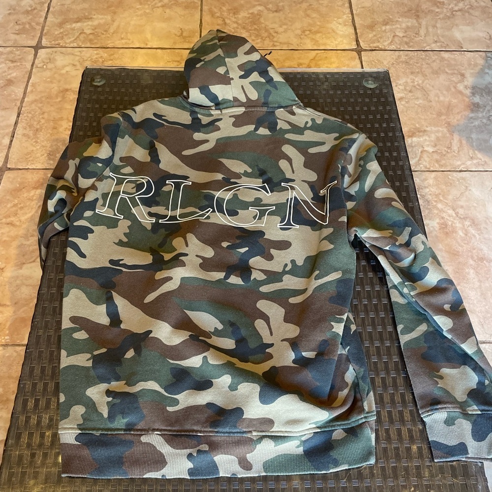 TRUE RELIGION Camo Zip Hoodie - Men’s Hoodies - Size M - Picture 4 of 6